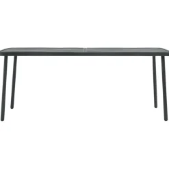Puutarhapöytä 180x83x72 cm teräs tummanharmaa