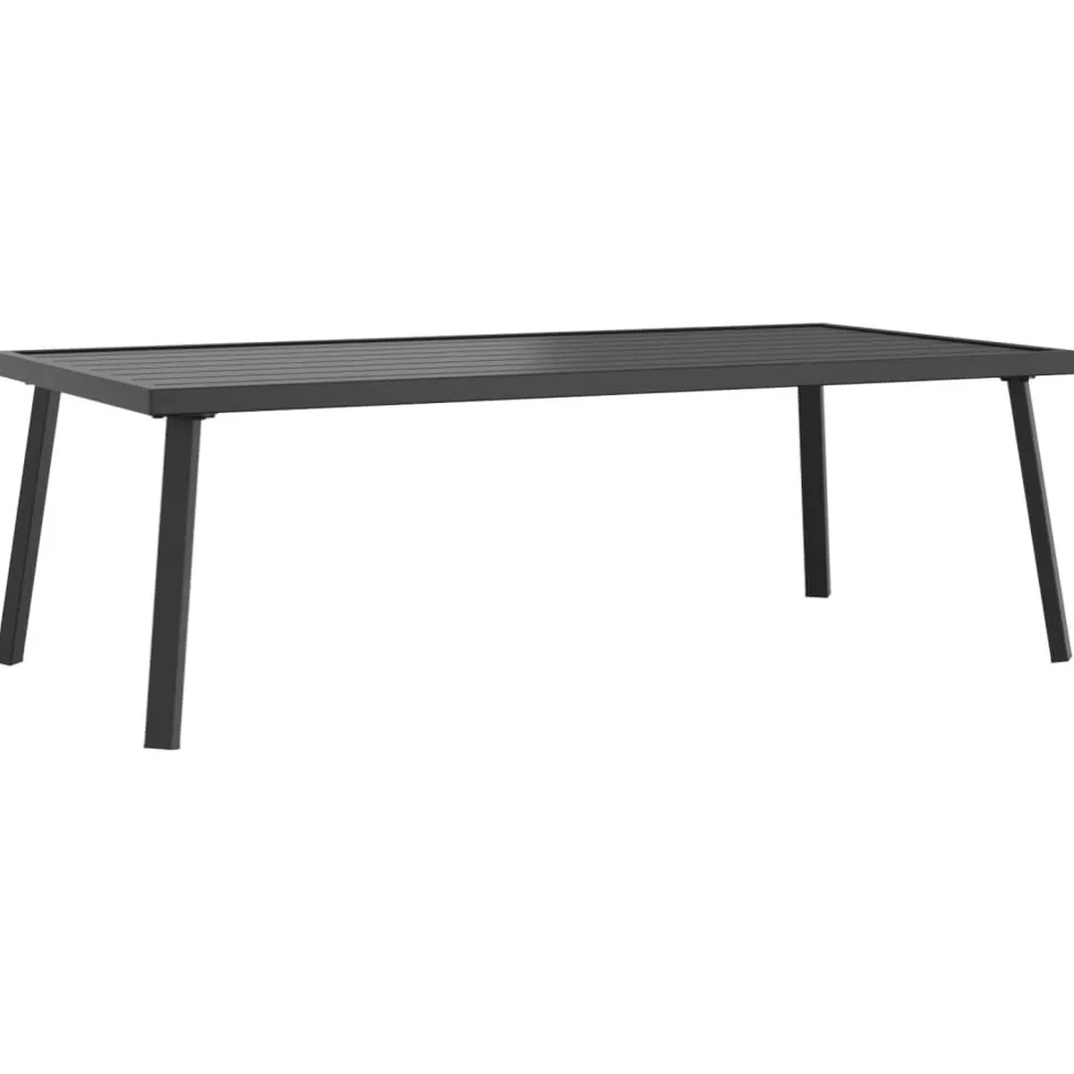 Puutarhasohvapöytä antrasiitti 110x55x35 cm teräs