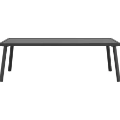 Puutarhasohvapöytä antrasiitti 110x55x35 cm teräs