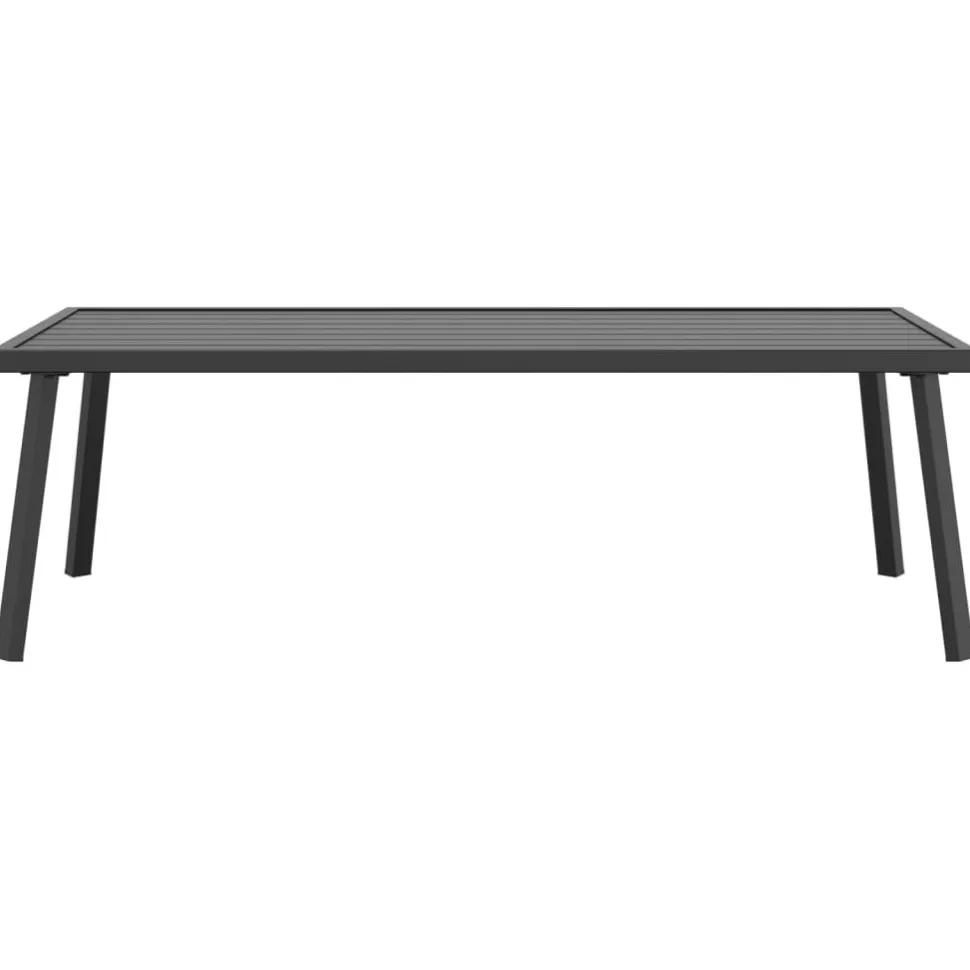 Puutarhasohvapöytä antrasiitti 110x55x35 cm teräs