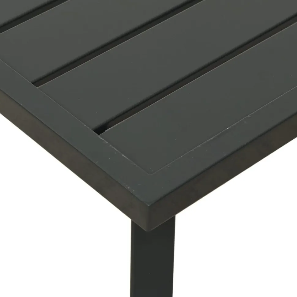 Puutarhasohvapöytä antrasiitti 110x55x35 cm teräs