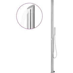 Puutarhasuihku 220 cm ruostumaton teräs