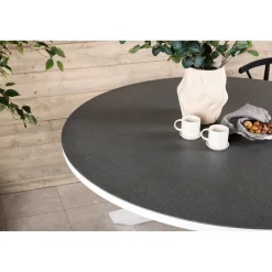 Pyöreä ruokapöytä Venture Home Copacabana 2, Ø140cm, harmaa/valkoinen