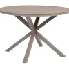 Pöytä Home4You PORTO Ø110,5xK73 cm, beige/harmaa