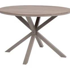 Pöytä Home4You PORTO Ø110,5xK73 cm, beige/harmaa