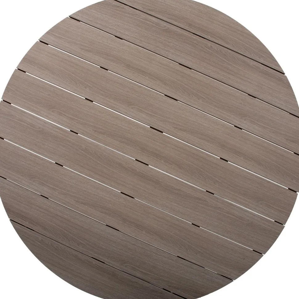 Pöytä Home4You PORTO Ø110,5xK73 cm, beige/harmaa