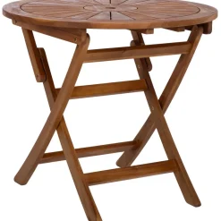 Pöytä Home4You FABIOLA Ø80xK72 cm, akaasia, ruskea