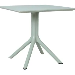 Pöytä Home4You MANGO 80x80xK75 cm, vihertävänharmaa muovi