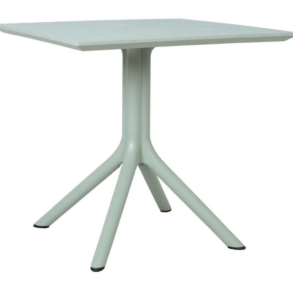 Pöytä Home4You MANGO 80x80xK75 cm, vihertävänharmaa muovi
