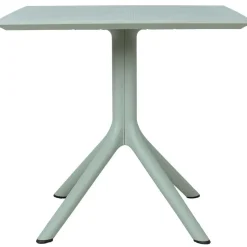 Pöytä Home4You MANGO 80x80xK75 cm, vihertävänharmaa muovi
