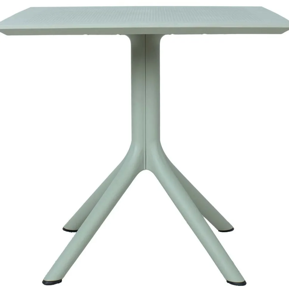 Pöytä Home4You MANGO 80x80xK75 cm, vihertävänharmaa muovi