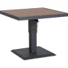 Pöytä Home4You PARKER 85x85xK52-75 cm, harmaa