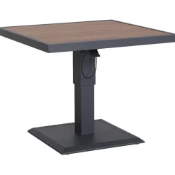 Pöytä Home4You PARKER 85x85xK52-75 cm, harmaa