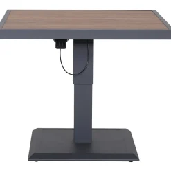 Pöytä Home4You PARKER 85x85xK52-75 cm, harmaa