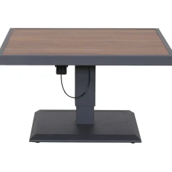 Pöytä Home4You PARKER 85x85xK52-75 cm, harmaa