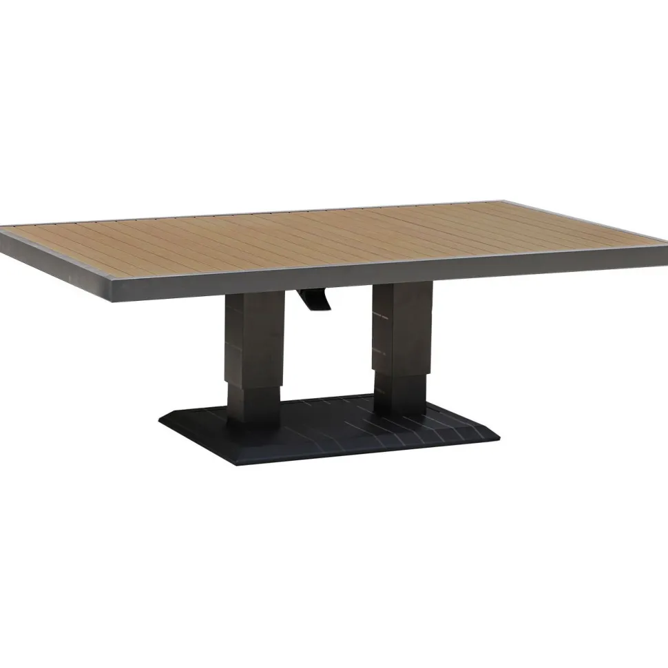 Pöytä Home4You PARKER 150x90xK52-75 cm, harmaa