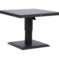 Pöytä Home4You TOMSON 85x85xK52-75 cm, tummanharmaa