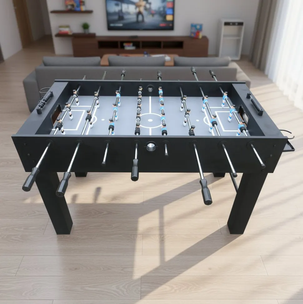 Pöytäjalkapallo Deluxe Nordic Games, 1370x860x730 mm musta puu
