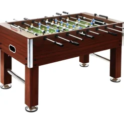 Pöytäjalkapallo, teräs, 60kg, 140x74.5x87.5cm, ruskea