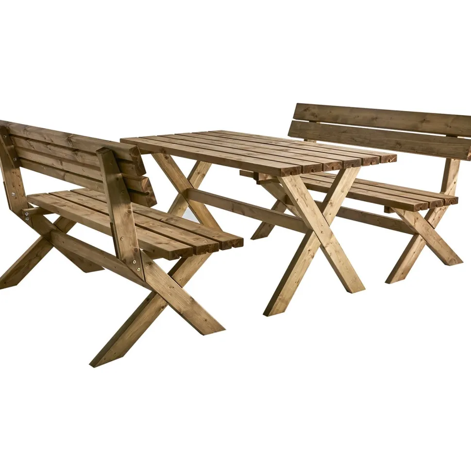 Pöytäryhmä Brafab Tallbacken, 149cm, ruskea