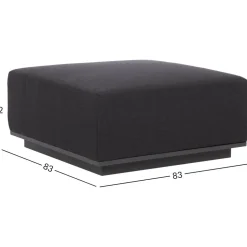 Rahi Home4You FULLER 83x83xK42 cm, tummanharmaa