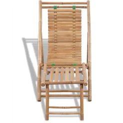 Rantatuoli jalkatuella 152x59x80 cm bambu