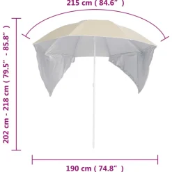 Rantavarjo sivuseinillä 215 cm antrasiitti