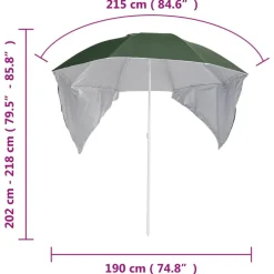Rantavarjo sivuseinillä 215 cm antrasiitti