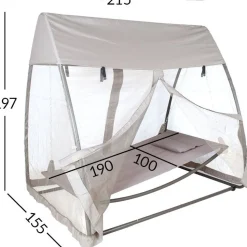 Riippumatto Home4You SUNDAY katoksella, taupe, beige