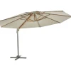 Riippuva aurinkovarjo Brafab Luzzi, Ø350cm, khaki/vaaleanharmaa