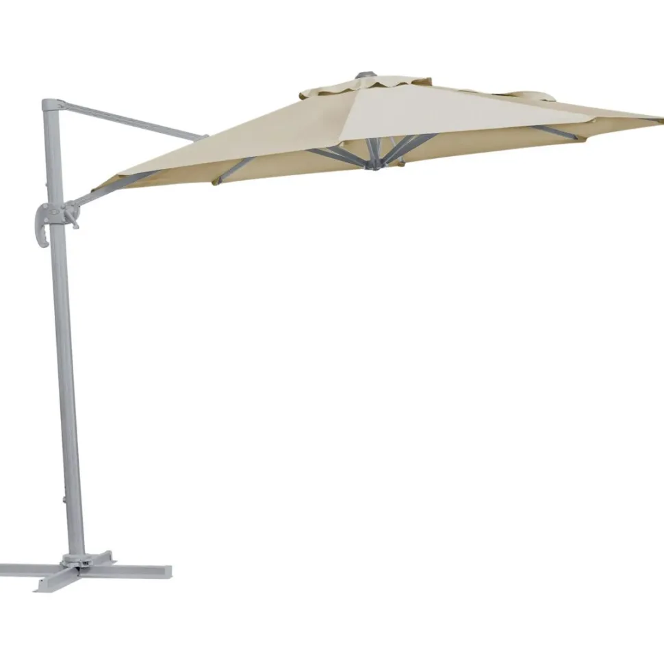 Riippuva aurinkovarjo Brafab Linz, Ø300cm, khaki/vaaleanharmaa