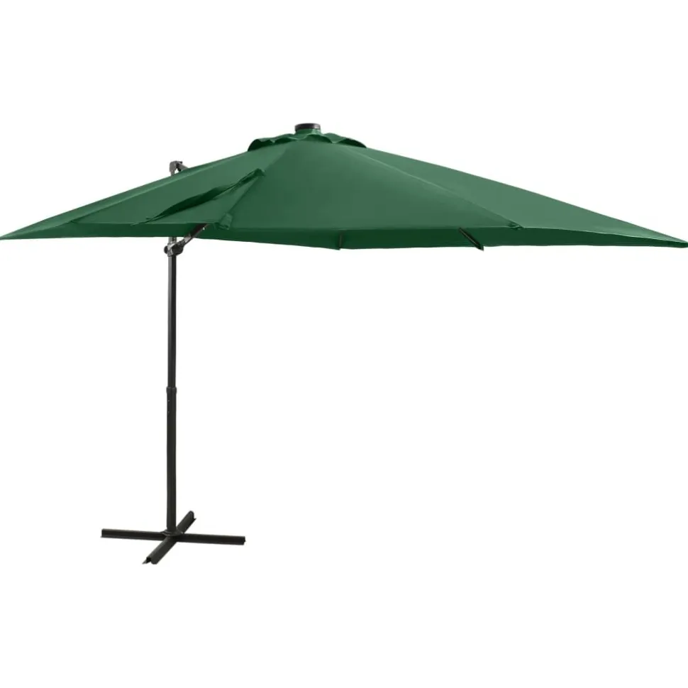 Riippuva aurinkovarjo tangolla ja LED-valoilla 250cm terrakotta