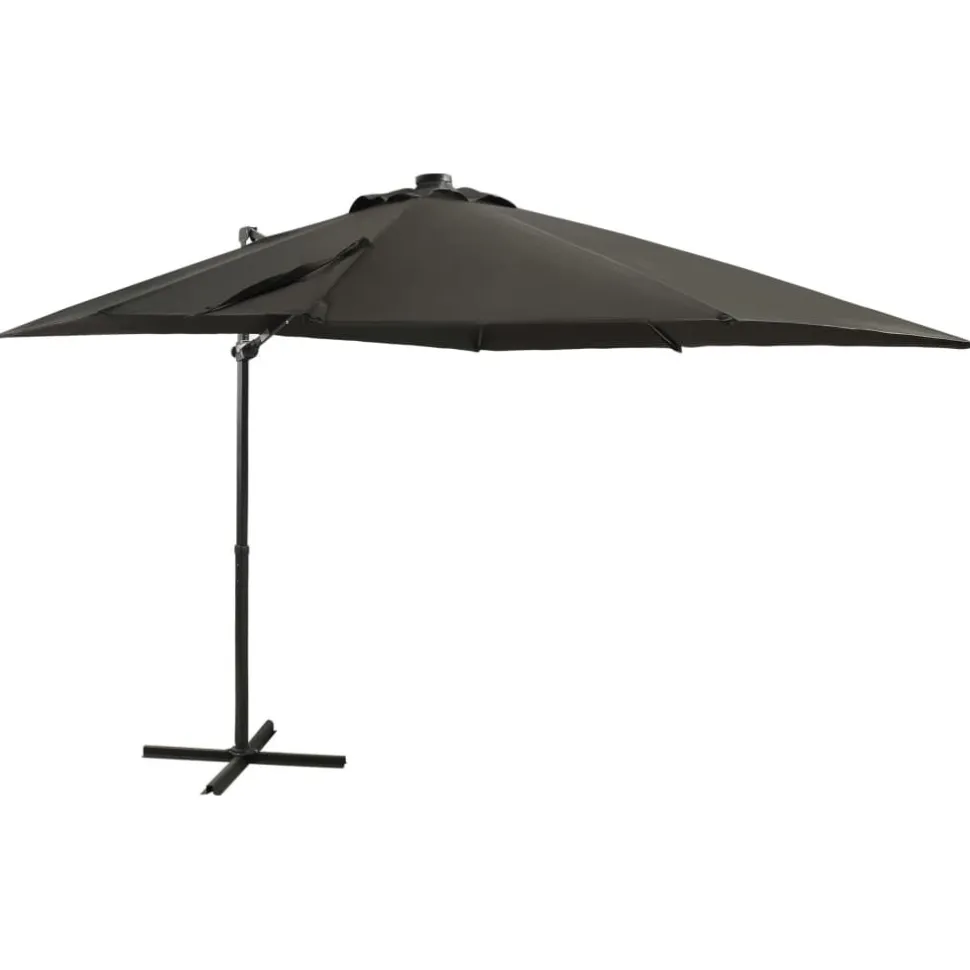 Riippuva aurinkovarjo tangolla ja LED-valoilla 250cm terrakotta