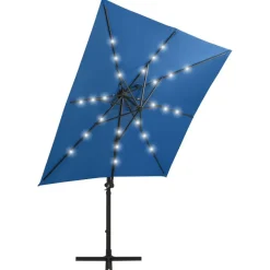 Riippuva aurinkovarjo tangolla ja LED-valoilla 250cm terrakotta