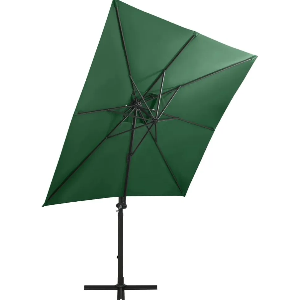 Riippuva aurinkovarjo tangolla ja LED-valoilla 250cm terrakotta