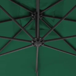 Riippuva aurinkovarjo teräspylväällä 300 cm vihreä