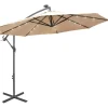 Roikkuva päivänvarjo led-valoilla 300cm metallitanko hiekka