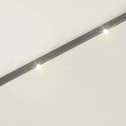 Roikkuva päivänvarjo led-valoilla 300cm metallitanko hiekka