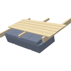 Roto-ponttoni Mini 140 kg 140 l 120x25x50 cm