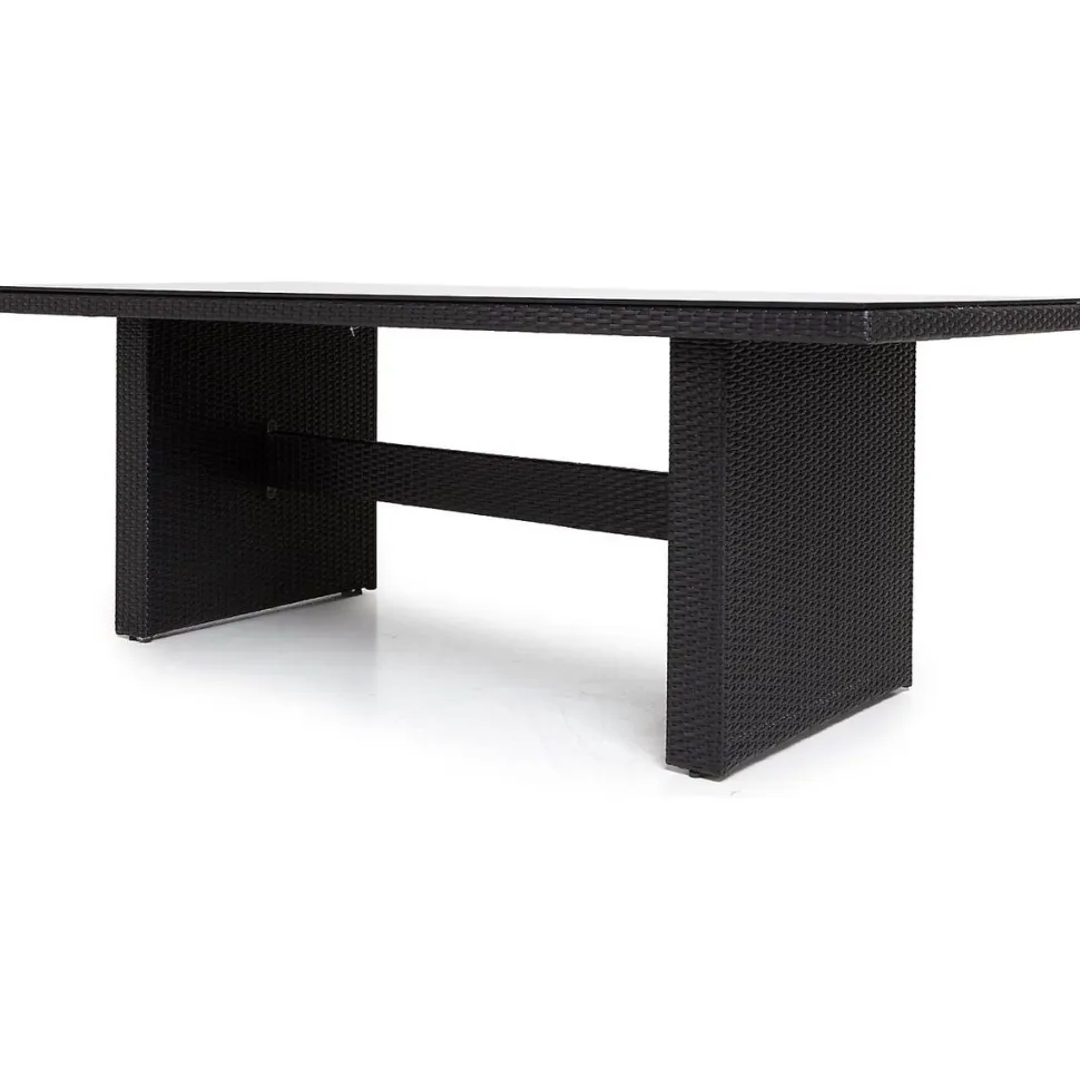 Ruokailuryhmä Majestic/Thor Lyx 210cm pöytä + 6 tuolia musta/musta