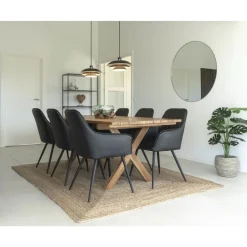 Ruokapöytä House Nordic Murcia, 200x90cm, kierrätetty tiikki, ruskea