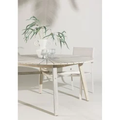 Ruokapöytä ulos Venture Home Rives, Ø150cm valkoinen