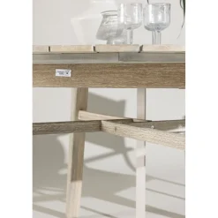 Ruokapöytä ulos Venture Home Rives, Ø150cm valkoinen