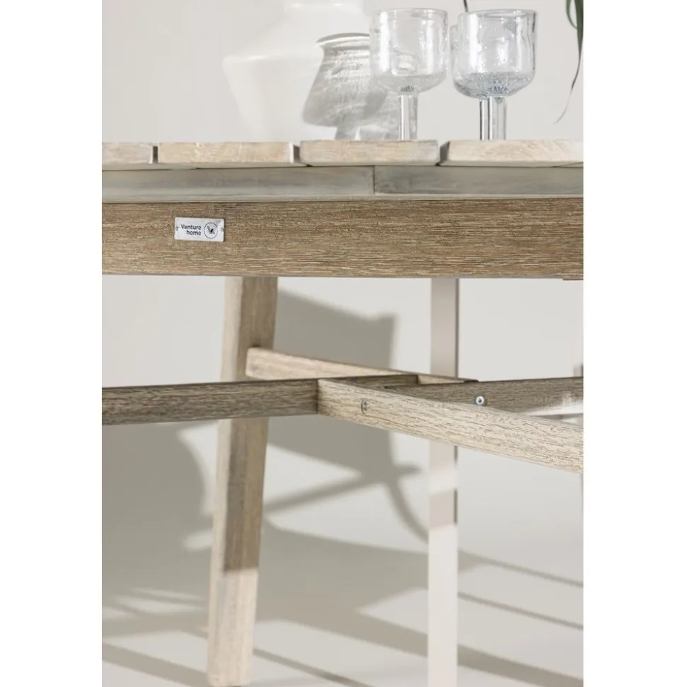 Ruokapöytä ulos Venture Home Rives, Ø150cm valkoinen
