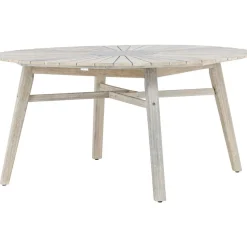 Ruokapöytä ulos Venture Home Rives, Ø150cm valkoinen