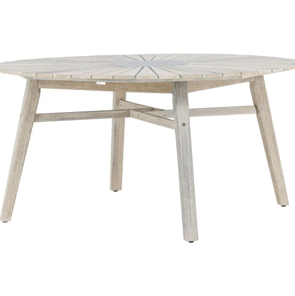 Ruokapöytä ulos Venture Home Rives, Ø150cm valkoinen