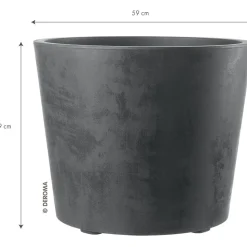 Ruukku Deroma, Millennium pyöreä Ø590x490 mm muovi pyörillä, eri värejä