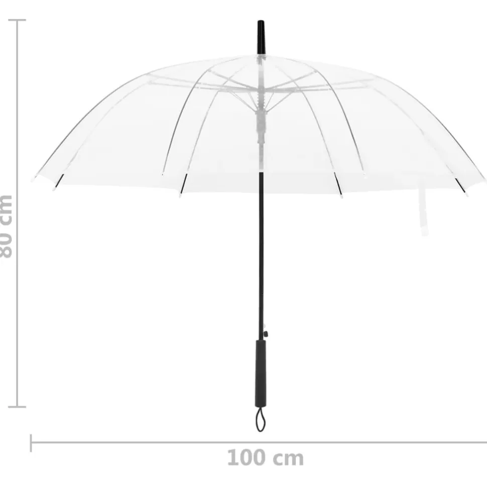 Sateenvarjo läpinäkyvä 100 cm