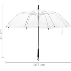 Sateenvarjo läpinäkyvä 107 cm