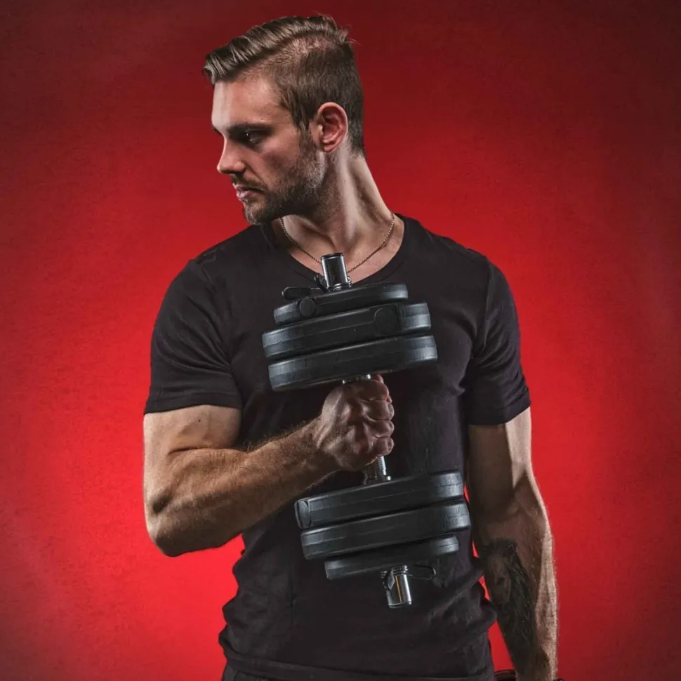 Säädettävä käsipainosetti Fit'n Shape 2 x 2-15 kg
